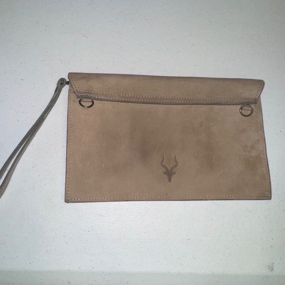 Unique Hand Stitched & Impala Stamped Leather Western Crossbody Wristlet Purse - Picture 6 of 13